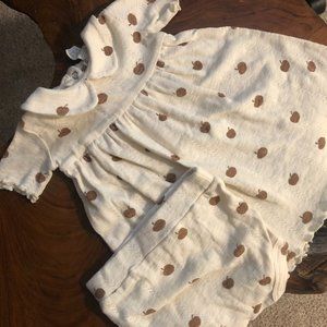 Kate Quinn apple print dress +  bloomers 6-12m